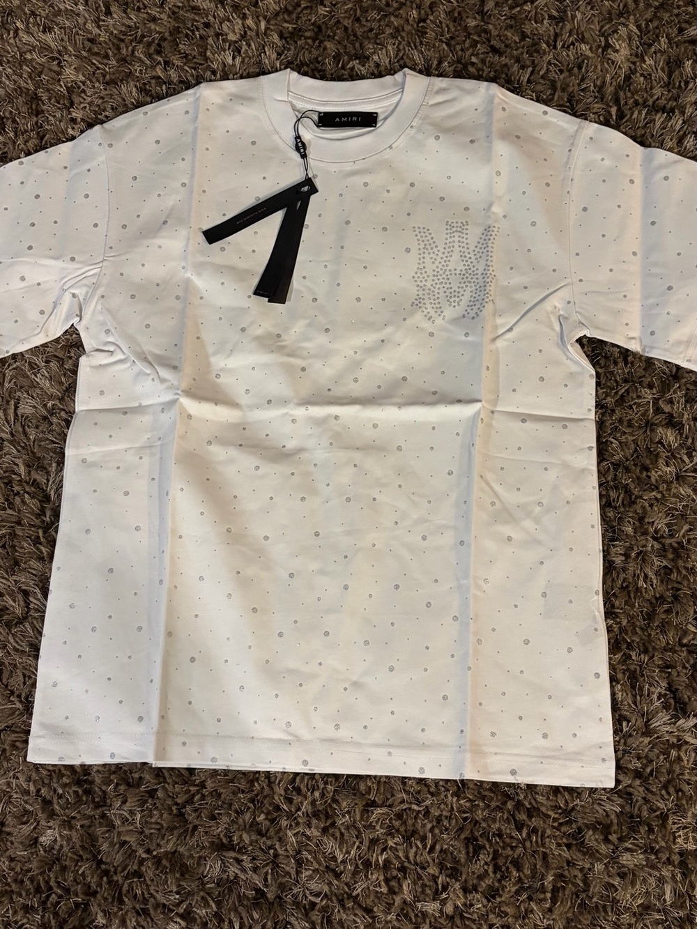 Others Follow White Short Sleeve T-Shirt with Studded Detail